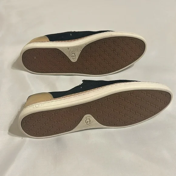 UGG Adley Black Suede Slip On Sneakers Shooes - Picture 5 of 5